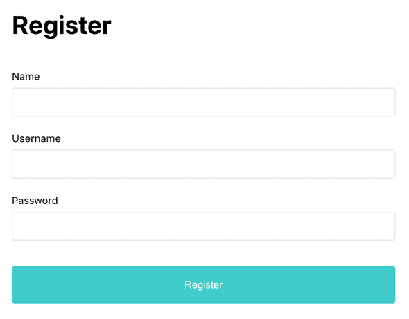 form reg rendered