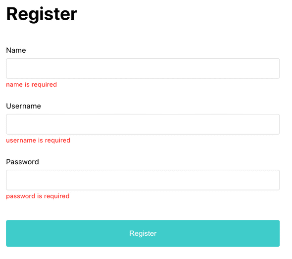 form reg errors